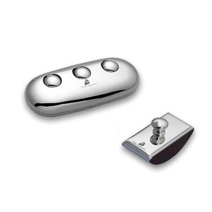 Set da scrivania Lux Post in 2 pezzi con finitura cromata, accessori per ufficio - Product Image 1