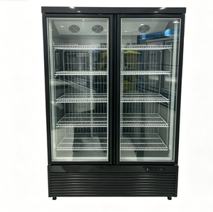 Refrigerador Vertical Comercial de 2 Puertas para Bebidas y <span class=keywords><strong>Cerveza</strong></span>, con Compresor Inferior, Enfriamiento por Ventilador, Sin Escarcha, <span class=keywords><strong>Precio</strong></span> de Fábrica, para Tiendas - Product Image 1