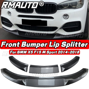 X5 F15 Gloss Black Racing Grill Front Bumper Lip <b>Splitter</b> Spoiler Diffuser Body Kit for BMW X5 F15 M Sport 2014-2018 Accessories - Product Image 5