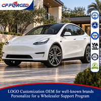 Jantes forgées monobloc concaves à 5 branches, finition usinée noire, haute qualité, 19, 20, 21 pouces, entraxe 5x114.3, pour Tesla Model Y