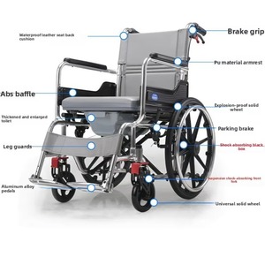 lightweight Aluminum Transit Wheelchair with PU Rear Wheels, Flip-Up Armrests, Footrest & Seat Belt for Travel/Cabin - Product Image 1