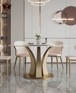 Chất lượng cao sang trọng Bàn và ghế Bộ Cơ sở thép không gỉ bàn tiệc thiêu kết đá Countertop lười biếng suan bảng <span class=keywords><strong>SST</strong></span> - Product Image 4