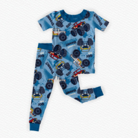 Pyjamas en bambou pour enfants, ensemble unisexe à manches courtes, ultra doux, respectueux de la peau, tenues d'été - 2 pièces, vêtements de nuit en bambou pour enfants