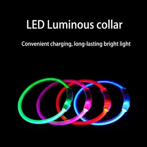 Collar Luminoso LED Cortable para Mascotas, Luz Nocturna Recargable por USB, Resistente al Agua, Collar de Seguridad Intermitente para Perros y Gatos - Product Image 5