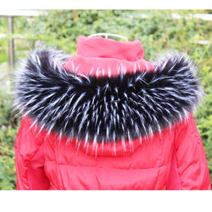 Col en fausse <span class=keywords><strong>fourrure</strong></span> imitation renard, bande de col en fausse <span class=keywords><strong>fourrure</strong></span> pour veste ou chapeau - Product Image 3