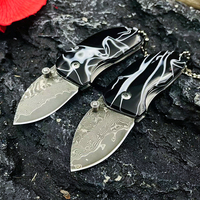 Nouveau couteau de poche tactique pliant de survie pour le camping en plein air, avec manche en marbre noir et grain de bois, très vendu