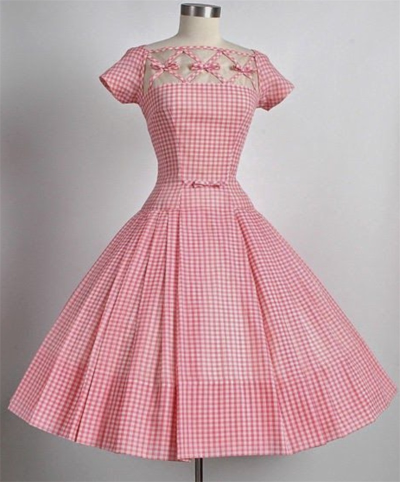 Custom High Quality Printed Design Vintage Dress