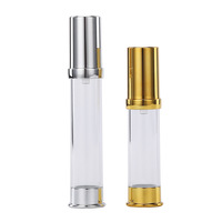 Botol pompa vakum perak, botol pompa vakum perak Mini tanpa udara 10ml 15ml 30ml untuk kemasan kosmetik