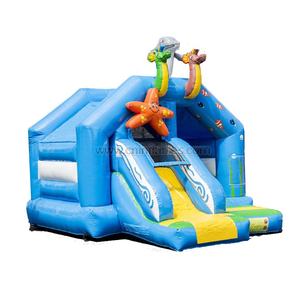 Maison gonflable de parc jurassique personnalisée, maison à rebond de dragon, Dino avec glissère avant - Product Image 4