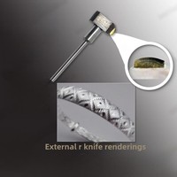 Couteau à volant en diamant trapézoïdal carré personnalisé pour le traitement de bijoux en or et argent Outils et équipement de bijoux à effet éblouissant