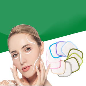 Vente en gros de tampons démaquillants lavables en bambou écologiques de couleur blanche, taille personnalisée, serviette pour le <span class=keywords><strong>visage</strong></span> réutilisable - Product Image 3