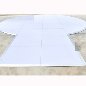 Interlocking round <b>white</b> flooring portable wedding dance floor - Product Image 3