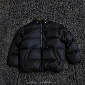 Chaqueta de invierno personalizada para hombre, ropa reversible, capucha desmontable, chaqueta acolchada con capucha para Hombre con logotipo - Product Image 4