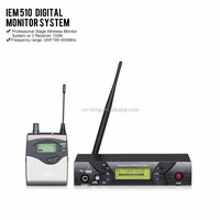 IEM-510 Scène systèmes de surveillance IEM 510 numérique sans fil Dans L'oreille De Scène Professionnel Sans Fil Système de Surveillance de w/ 2 Récepteur 150M