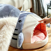 En gros, Lit pour chat portable et fermé, chaud, mignon, en forme de panier, coussin, tapis, tente, niche, grotte, maison pour chat et chiot, fournitures pour animaux de compagnie