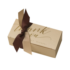 Boîte à bonbons rectangulaire colorée, boîte cadeau couleur crème pour amandes sucrées, ruban, boîte à <span class=keywords><strong>dragées</strong></span> de mariage style Instagram - Product Image 1