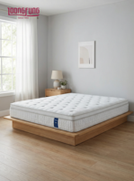 Matelas hybride personnalisé en gros, emballé sous vide avec ressorts ensachés intelligents et mousse à mémoire de forme en gel LOONGFUNG pour projets d'appartements et d'hôtels