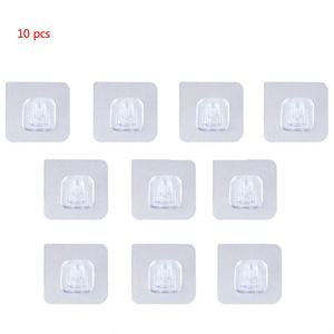 Waterproof Eco-Friendly 2-Pack <b>Hanging</b> <b>Hook</b> Removable Double-Sided Adhesive Plastic Solid Transparent Wall Mounted Sticky Tools - Product Image 3