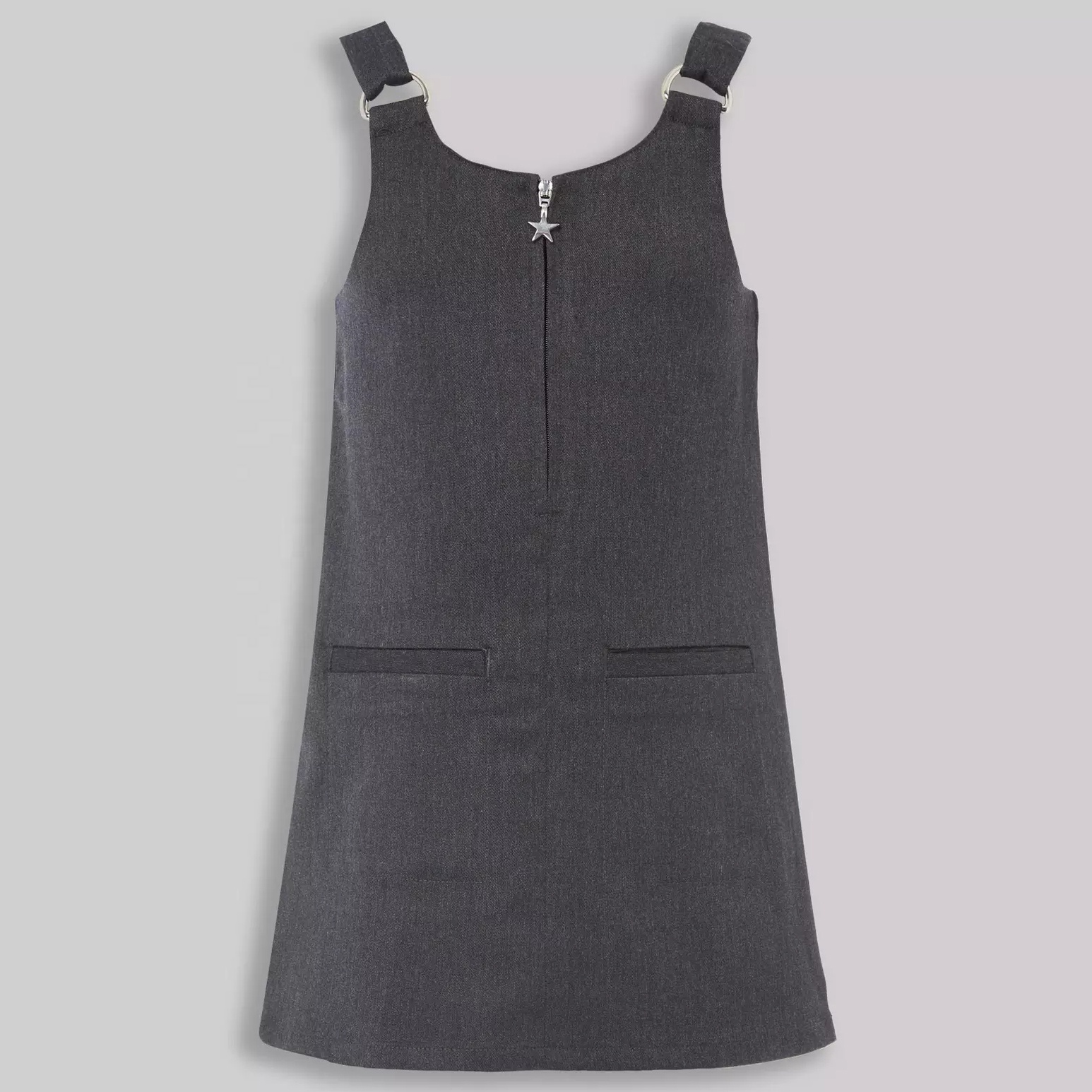 Grey Pinafore Dress - High Quality School Uniform for Girls