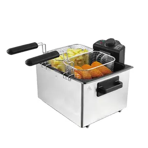 Premium Brand sokany 801 certificate Electric stainless steel commercial chips fryer
