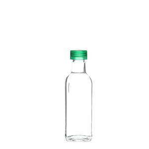 Botella de vidrio de aceite de oliva de alta calidad tamaño mini pony vacío cuadrado claro 100ml con tapa de tornillo - Product Image 2