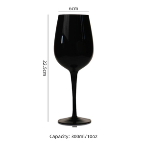 <strong>Wholesale</strong> Custom Logo 300ml Colored <strong>Champagne</strong> <strong>Flute</strong> Goblet Black Wine Glasses - Product Image 6