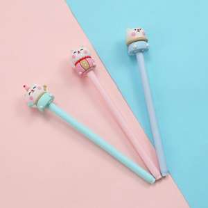 Dibujos animados <span class=keywords><strong>circo</strong></span> gatos azul plástico Gel pluma 0,5mm borrable lindo estudiante papelería - Product Image 4