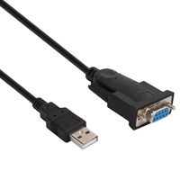 Venta al por mayor de fábrica, adaptador de serie hembra DB9 de 9 pines RS232 tipo a macho a estándar, USB tipo a macho