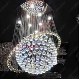 Globe LED Crystal Light Chandelier Decoration Living Room Bedroom Restaurant Orbit Perturbation Satellite Pendant Lamp