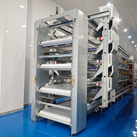 Cages à poulets automatiques de type H SHEEDOZ, galvanisées à chaud, cages en batterie pour volailles, capacité de 5000 à 50000 oiseaux, équipement d'élevage