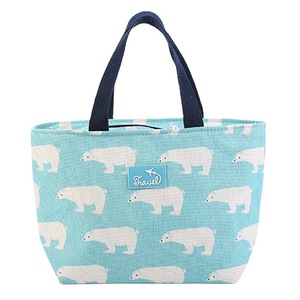 Sac à lunch isotherme portable de style nordique avec imprimé ours, poisson et flamant rose pour pique-nique en plein air - Product Image 5