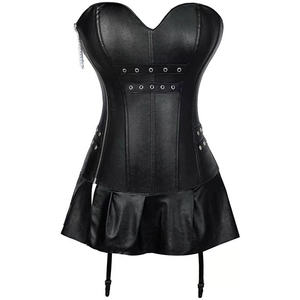Corsé de cuero sin mangas al por mayor para mujer, corsé de cuero de diseño personalizado más vendido, hecho en Pakistán - Product Image 1
