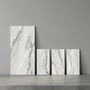 Azulejos de porcelana pulida Super Grey de 800x1600 mm con aspecto de mármol para pisos y paredes de baños e interiores. - Product Image 1