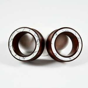 Tunnels d'oreille en bois de design haut de gamme, dilatateurs, plugs <span class=keywords><strong>creux</strong></span>, écarteurs, bijoux de corps unisexe pour mariage et fiançailles - Product Image 5