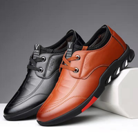 Chaussures à lacets pour hommes, chaussures en cuir décontractées