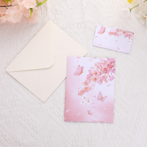 Vente en gros <span class=keywords><strong>de</strong></span> nouvelles cartes <span class=keywords><strong>de</strong></span> vœux 3D pop-up Joyeux Anniversaire, papillon rose, fleur <span class=keywords><strong>de</strong></span> cerisier, gâteau, pour fête d'anniversaire, cadeau - Product Image 4