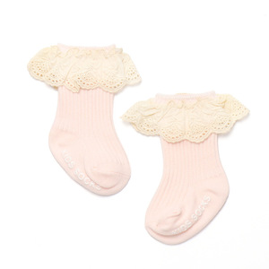 Vente en gros printemps et été mince dentelle <span class=keywords><strong>tube</strong></span> court antidérapant sol bébé chaussettes pour filles chaussettes de style princesse - Product Image 5