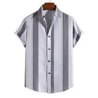 Vente en gros de nouvelles chemises de plage imprimées pour hommes, chemises hawaïennes à manches courtes à fleurs pour vêtements masculins