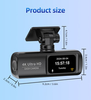 Nieuwe producten 4K verborgen dashcam dubbele autocamera nachtzicht full color G-sensor lusopname met WiFi mini UHD auto black box