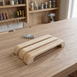 Cabinet Hardware Furniture Hardware Supplier/Drawer Soft Wooden Handle/wood Handle <b>Door</b> Handles Wood <b>Door</b> Handle with hardware - Product Image 2