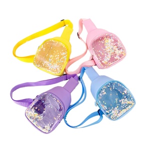 <b>Cute</b> Girls Chest Bag Custom Fanny Pack Waist Bag Kids Waist Shiny PVC Simple Belt Bag Fanny Pack Kids OEM ODM 2023 School <b>Purse</b> - Product Image 1