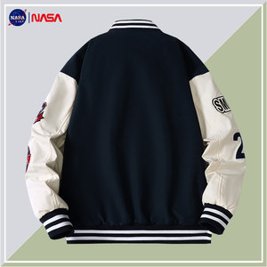 <span class=keywords><strong>Chaqueta</strong></span> Blazer de Béisbol Estilo Americano de la <span class=keywords><strong>NASA</strong></span> para Hombre y <span class=keywords><strong>Mujer</strong></span>, Nueva Colección Otoño-Invierno, Holgada, Moderna, de Marca, para Parejas, Casual, con Cierre de un Solo Botón - Product Image 4