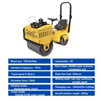 Compacteur à double tambour autoporté Changfa 850 avec moteur de 5,5 kW pour le compactage des sols intérieurs
