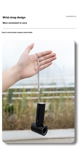 2025 nóng bán Tiny Turbo Fan 17400 vòng/phút động cơ mạnh mẽ 5 bánh răng gió 3000mAh có thể sạc lại cọ cỡ Max 9.0 mét/giây xe ngoài trời khách sạn RV - Product Image 6