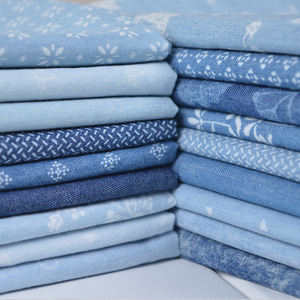 Falda de vestir informal para jóvenes, tela vaquera fina de lujo con estampado Digital de estrellas y lunares lavados, 100% de algodón - Product Image 2