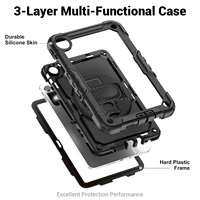 Coques de protection intégrées avec protection d'écran en PET pour tablettes Xiaomi Redmi Pad 2 9.7 2026 Poco Pad C1, avec sangle de transport et protection arrière