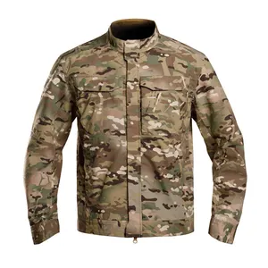 Meilleures ventes Veste de camouflage imperméable en nylon et polyester avec coque souple pour entraînement à la chasse en plein air sur mesure pour hommes