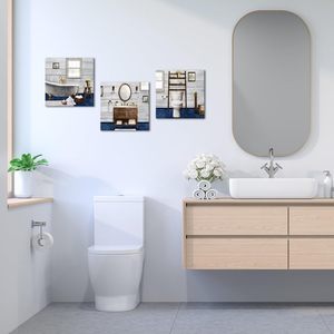 Arte visiva decorazione di arte della parete arte fattoria decorazione del bagno soggetto del bagno incorniciato bagno parete arte per Interior Design arredamento per la casa - Product Image 6