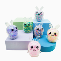 Jouet anti-stress BOTU Lapin à presser, édition imprimée, boule à air en TPR, outil magique tendance pour jeux de fête et cadeaux