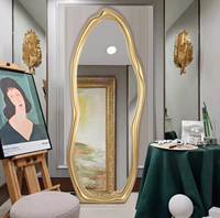 Ganzkörper-Wandspiegel Gold Wellig Organisch Unregelmäßig Modern Glamourös für Schlafzimmer Wohnzimmer Eingangsbereich Heim-Dekor Großhandel